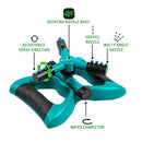 GrowGreen Garden Sprinkler, 360° Rotating Lawn Sprinkler with a Large Area of Coverage Adjustable, Weighted Gardening Watering System.