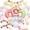 Donut Birthday Party Decorations Kit Donut Grow Up Banner Mylar Foil and Latex Balloons Cupcake and Cake DIY Toppers for Donut Birthday Party Decorations