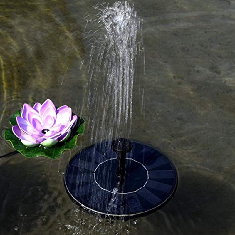 Floating Solar Fountain, Solar Fountain Pump 1.4W Solar Panel Kit Water Pump for Pond, Garden, Fish Tank, Solar Powered Bird Bath Water Fountain Pump