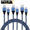 Micro USB Cable, USB to Micro USB Android Charger Cord, High Speed Charging Cable for Android Smartphones, Tablets, MP3, XBOX, PS4 and More 3Pack 6ft (Navy Blue)