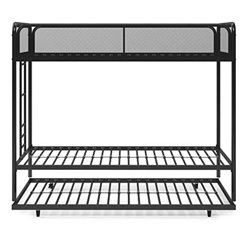 DHP 4299019 Triple Black Metal Bunk Bed Frame, Twin Size,