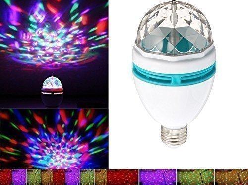 Happy-hongtai Rotating Strobe LED Crystal Stage Light for Disco Party Club Bar Dj .Ball Bulb Multi Changing Color [Energy Class A+++]
