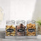 3 Glass Mason Jars with Black Chalk Label - 17 Ounces Clear Chalkboard Mugs on Galvanized Caddy with Handle - Home and Party Drinkware Set, Utensil Organizer, Vintage Rustic Decor Set