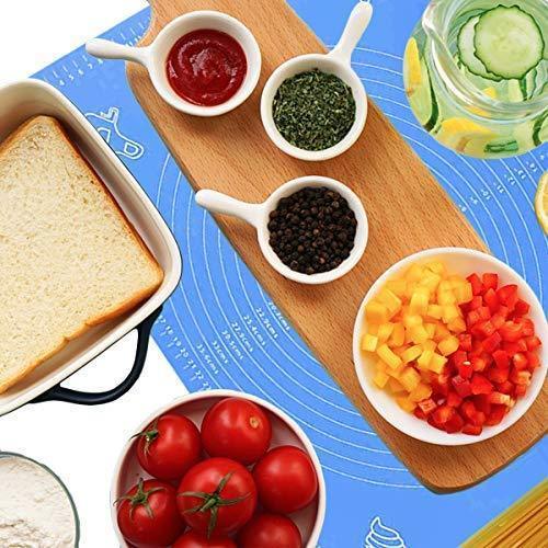 Silicone All-Purpose Baking Mat with Measurements | Non-Stick Pasty Mat for rolling dough | BPA-Free | Heat Resistant | Easy To Clean | Large Size (20” x 16”)