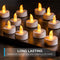LED Candles, Lasts 2X Longer, Realistic Tea Light Candles, Flameless Candles to Create a Warm Ambiance, Naturally Flickering Bright Tealights,Battery Powered Candles,Unscented, Batteries Included (24)