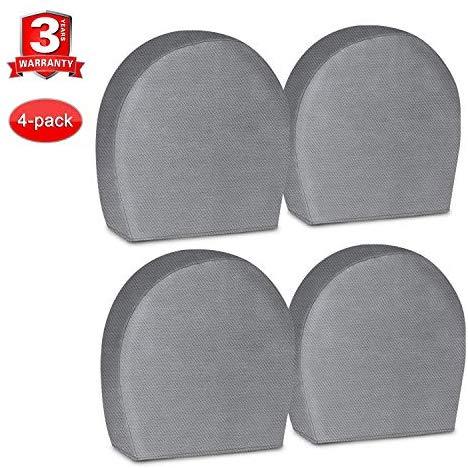 RVMasking Tire Covers for RV Wheel Set of 4 Extra Thick 5-ply Motorhome Wheel Covers, Waterproof UV Coating Tire Protectors for Trailer Truck Camper Auto, Fits 29' - 31.75" Tire Diameters