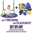 Outdoor Round Tree Swing for Kids - 40" Saucer Tree Swing for Kids-Large Tree Swings for Children - 400 lbs Tree Swings for Outside with Hanging Kit