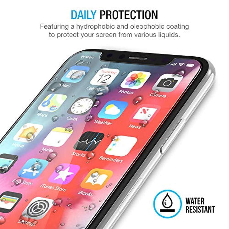 Maxboost Screen Protector for Apple iPhone XS & iPhone X (Clear, 3 Packs) 0.25mm iPhone XS/X Tempered Glass Screen Protector with Advanced Clarity [3D Touch] Work with Most Case 99% Touch Accurate