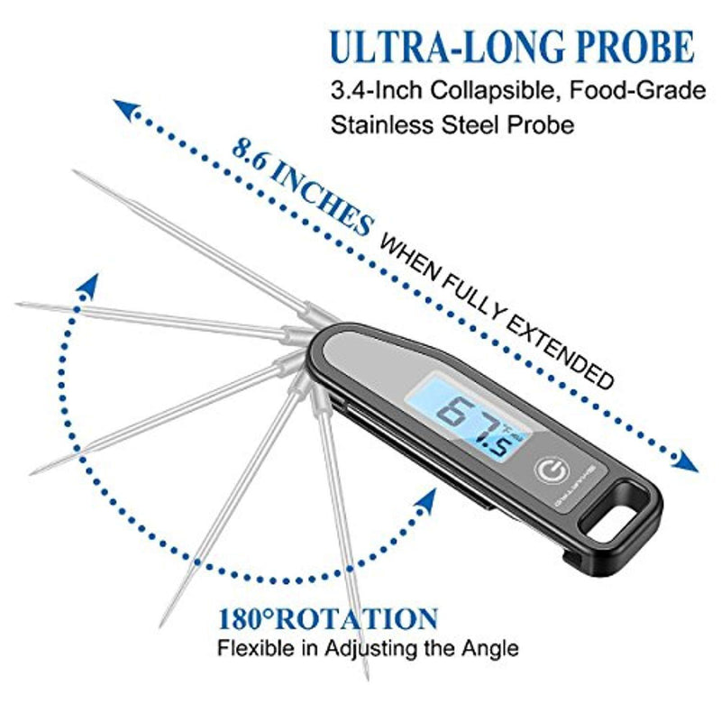 SMARTRO ST43 Digital Instant Read Meat Thermometer Best for Candy Kitchen Food Cooking BBQ Grill Smoker