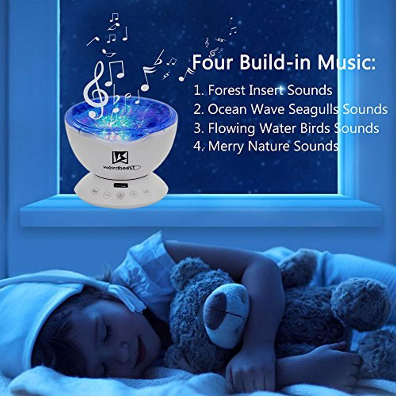 [GENERATION 3]Weirdbeast Remote Control Ocean Wave Project Sleep Night Lights with Built-in Ambient Audio Bedroom Living Room Decoration Lamp for Kids/Adult - Light Up Your Life