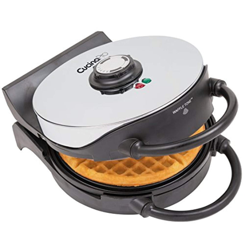 CucinaPro Waffle Maker- Non-stick American Waffler Iron with Adjustable Browning Control- Beeps When Ready