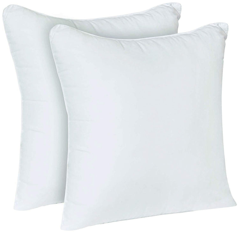 Utopia Bedding Decorative Pillow Insert (Pack of 2, White) - Square 18x18 Sofa and Bed Pillow - Microfiber Cover Indoor White Pillows