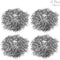 hatisan 4Pcs Large Cheerleader Pom Poms, Pom Poms Cheerleading Metallic Foil & Plastic Ring Pompoms Cheerleader, Cheerleading Poms Accessory Pompoms Cheer for Sports Team Spirit Cheering