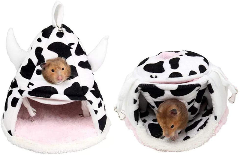 JanYoo Hamster Bed Hideout Toys Hammock Villa Sugar Glider Accessories for Rat Small-Sized Animals