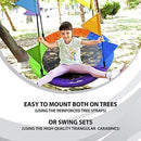 Outdoor Round Tree Swing for Kids - 40" Saucer Tree Swing for Kids-Large Tree Swings for Children - 400 lbs Tree Swings for Outside with Hanging Kit