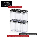 Dwellza Kitchen Airtight Food Storage Containers with Lids – 6 Piece Set/All Same Size - Medium Air Tight Snacks Pantry & Kitchen Container - Clear Plastic BPA-Free - Keeps Food Fresh & Dry