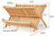 Bamboo Dish Drying Rack, SZUAH Collapsible Dish Drainer, Foldable Dish Rack Bamboo Plate Rack, By 100% Natural Bamboo (17.5" x 13" x 9.6")