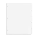 Blue Summit Supplies 3 Ring Binder Dividers with Reinforced Edge, 1/5 Cut Tabs, Letter Size, 3 Hole Punch Section Index Dividers for Binders, White, 100 Page Divider Pack