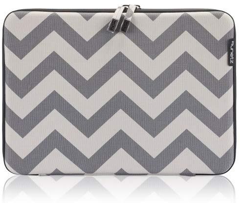 Runetz - MacBook Pro 15 inch Sleeve Hard Laptop Sleeve 15.4 inch Sleeve Notebook Computer Bag Protective Case Cover with Zipper - Chevron Gray