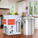 Utopia Kitchen Stainless Steel Compost Bin for Kitchen Countertop - 1.3 Gallon Compost Bucket Kitchen Pail Compost with Lid - Includes 1 Spare Charcoal Filter