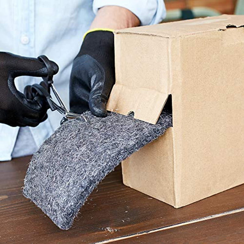 Nordstrand Steel Wool Mice Control - Pest & Rodent Proof Metal Wire Mesh Roll 5ft 4in - Fill Fabric to Block Mouse & Rat Holes - Includes Scissors & Protective Gloves