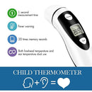 Baby Ear and Forahead Themometer,Firhealth Medical Infrared Digital Dual Mode Thermometer For Baby Infant Toddler and Adults-Temperature and Fever Health Alert Clinical Data-FDA and CE Approved