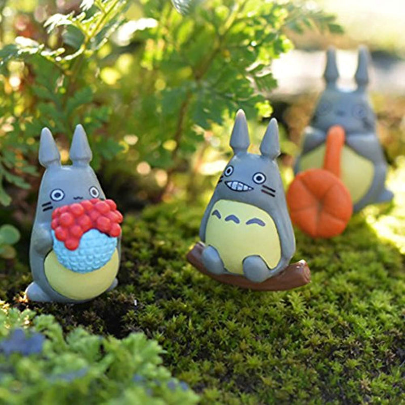 Totoro Ornament Toy Miniatures Fairy Garden Gnome Moss Terrarium Decor Crafts Bonsai Home Decor Micro Landscape Decoration