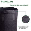 MELONFARM 5-Pack 15 Gallon Plant Grow Bags - Smart Thickened Non-Woven Aeration Fabric Pots Container with Strap Handles for Garden and Planting