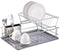 1208S 2 Tier Dish Drainer Dish Rack with Removable Utensil Cup for Kitchen Counter, Stainless Steel