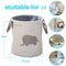 Storage Baskets, Junnom Collapsible & Convenient Laundry Bin/Laundry Basket/Laundry Hamper/Storage Solution for Office, Bedroom, Clothes, Toys - Super Cute Gray Elephant