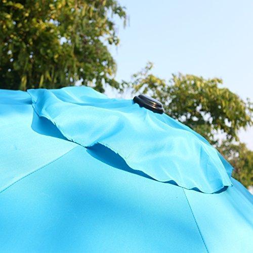 Sunnyglade 9ft Patio Umbrella Replacement Canopy Market Umbrella Top Outdoor Umbrella Canopy with 8 Ribs (Red)