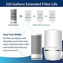 Waterdrop 320-Gallon Long-Lasting Water Faucet Filtration System, Faucet Water Filter, Removes Lead, Flouride & Chlorine - Fits Standard Faucets