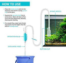 TERA PUMP Genuine Aquarium Fish Tank Gravel Sand Cleaner Long Nozzle Water Changer Flow Controller BPA Free TRFTCLN
