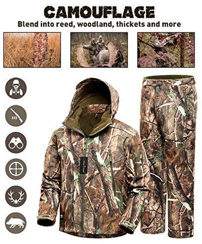 NEW VIEW Hunting Jacket Waterproof Hunting Camouflage Hoodie for Men,Hunting Suit