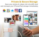 Flash Drive for iPhone, Qubii Pro Auto Backup Photos & Videos, Photo Stick for iPhone, Photo Storage Device for iPhone & iPad【microSD Card Not Included】- Space Gray