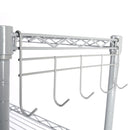 Rackaphile 5-Tier Classic Wire Storage Rack Organizer Kitchen Shelving Unit, Silver Grey