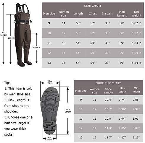 OXYVAN Waders Waterproof Lightweight Fishing Waders with Boots Bootfoot Hunting Chest Waders for Men Women