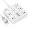 Travel Power Strip with USB - TESSAN 3 Outlets 2 USB Small Desktop Charging Station with 5 Feet Extension Cord No Surge Protection for Cruise Ship Office Home Nightstand Hotel (White)
