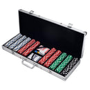 Poker Chip Set for Texas Holdem, Blackjack, Gambling with Carrying Case, Cards, Buttons and 500 Dice Style Casino Chips (11.5 Gram) by Trademark Poker