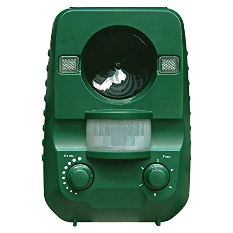Ultrasonic Animal Cat Repellent, Solar Powered & Battery Operated Waterproof Cat Repeller, Dog Repellent, Raccoon Repellent, Squirrel Repellent - Motion Activated [UPGRADED VERSION]