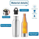 Beer Bottle Insulator, Stainless Steel Beer Bottle Insulator (2 Pack) Keeps Beer Colder With Opener/Beer Bottle Holder For Outdoor or Party