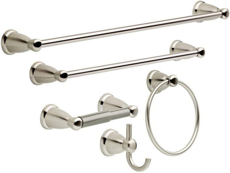 Franklin Brass Kinla 5-Piece Bath Hardware Towel Bar Accessory Set, Polished Chrome