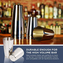 Premium Cocktail Shaker Set: Two-Piece Pro Boston Shaker Set. Unweighted 18oz & Weighted 28oz Martini Drink Shaker made from Stainless Steel 304