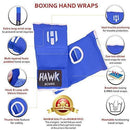 Hawk Padded Inner Gloves Training Gel Elastic Hand Wraps for Boxing Gloves Quick Wraps Men & Women Kickboxing Muay Thai MMA Bandages Fist Knuckle Wrist Wrap Protector Handwraps (Pair)