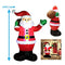 Joiedomi 6 Foot Inflatable Santa Claus LED Light Up Giant Christmas Xmas Inflatable Santa Claus Carry Gift Bag for Blow Up Yard Decoration, Indoor Outdoor Garden Christmas Decoration