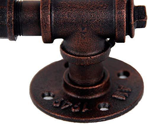 GoYonder Industrial Towel Hook Rack Iron Pipe Hanger (Mounting Hardware Included) (Bronze Finish - 3 Pack)