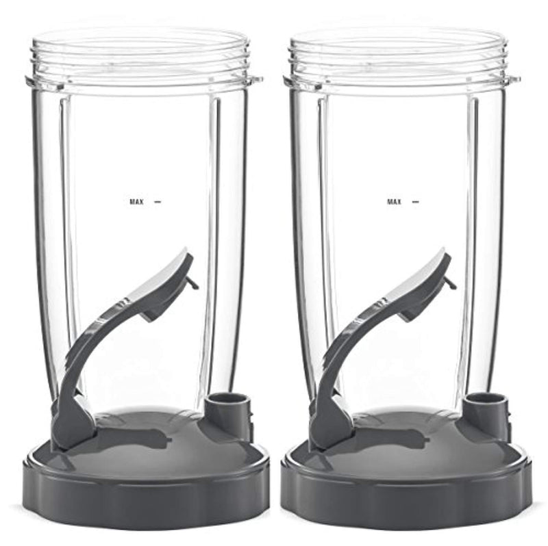 32oz Replacement Cups with Flip Top To Go Lid for NutriBullet 600w and Pro 900w Blender (2 Pack) by Preferred Parts