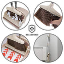 Broom and Dustpan Set [2019 Version] - Stand Up Brush and Dust Pan Combo for Upright Cleaning - Remove Hair with Built-in Wisp Scraper - Kitchen, Outdoor, Hardwood Floor & Garage Tiles Clean Supplies