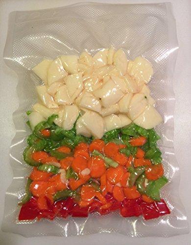 4 Jumbo 11" x 50' Commercial Vacuum Sealer Saver Bags Sous Vide Food Storage by VacSealBags