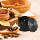 2.5 Inch Spice Herb Grinder, Siasky 4 Piece Manual Grinders with Pollen Catcher, Premium Anodized Aluminum Herb Grinder with Diamond Shaped Teeth, Elegant Black